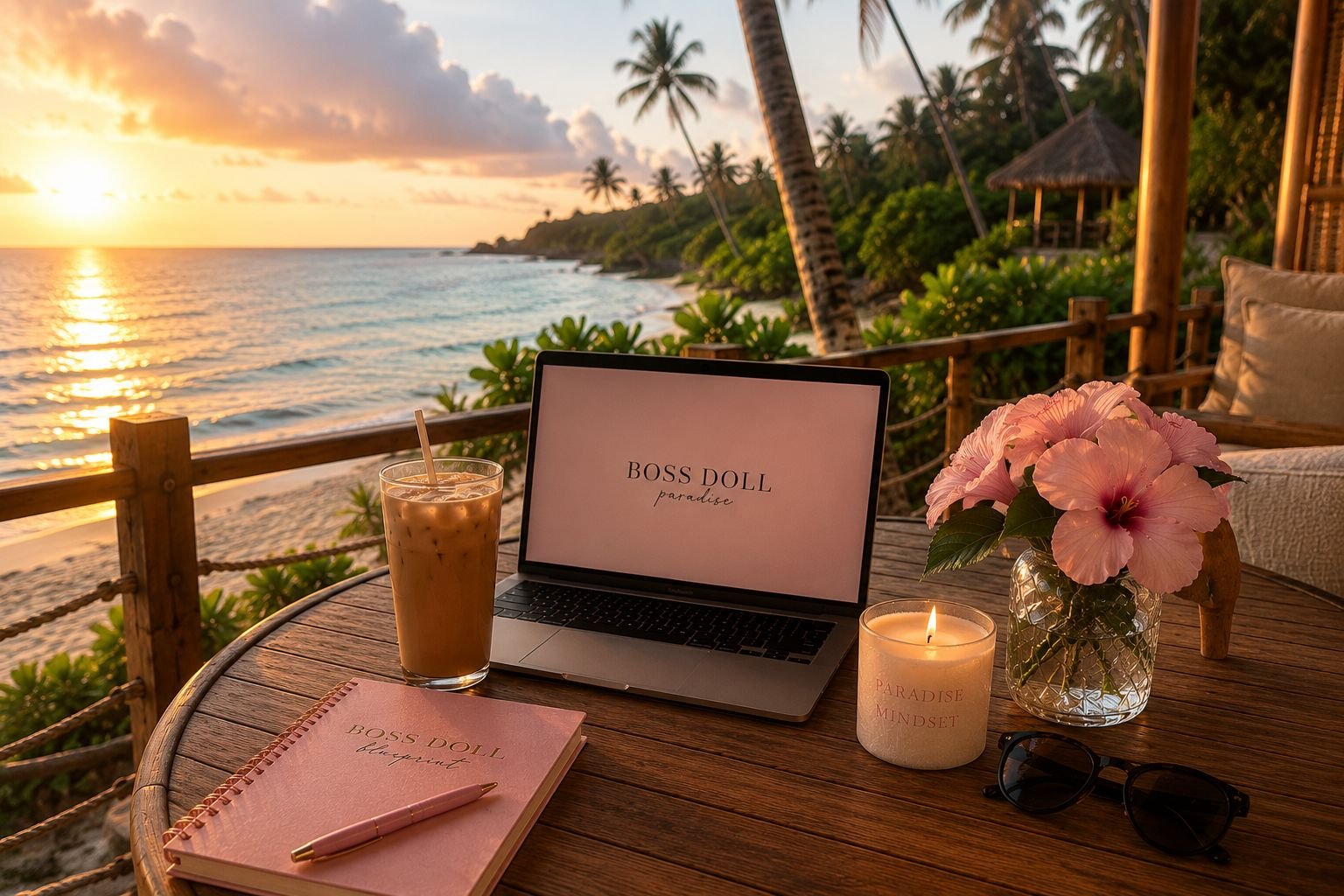 A pink sunset representing Kayla's next chapter
